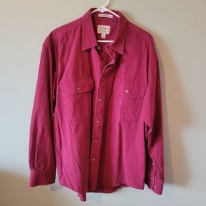 Cabela's men's canvas shirt red size large
